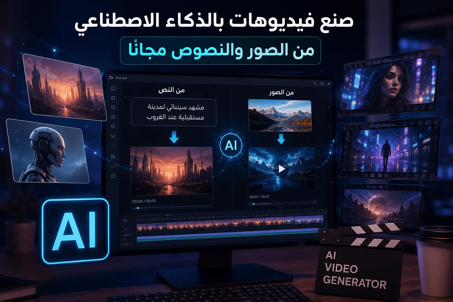 صنع فيديوهات ذكاء الاصطناعي مجانا من الصور والنصوص بسهولة