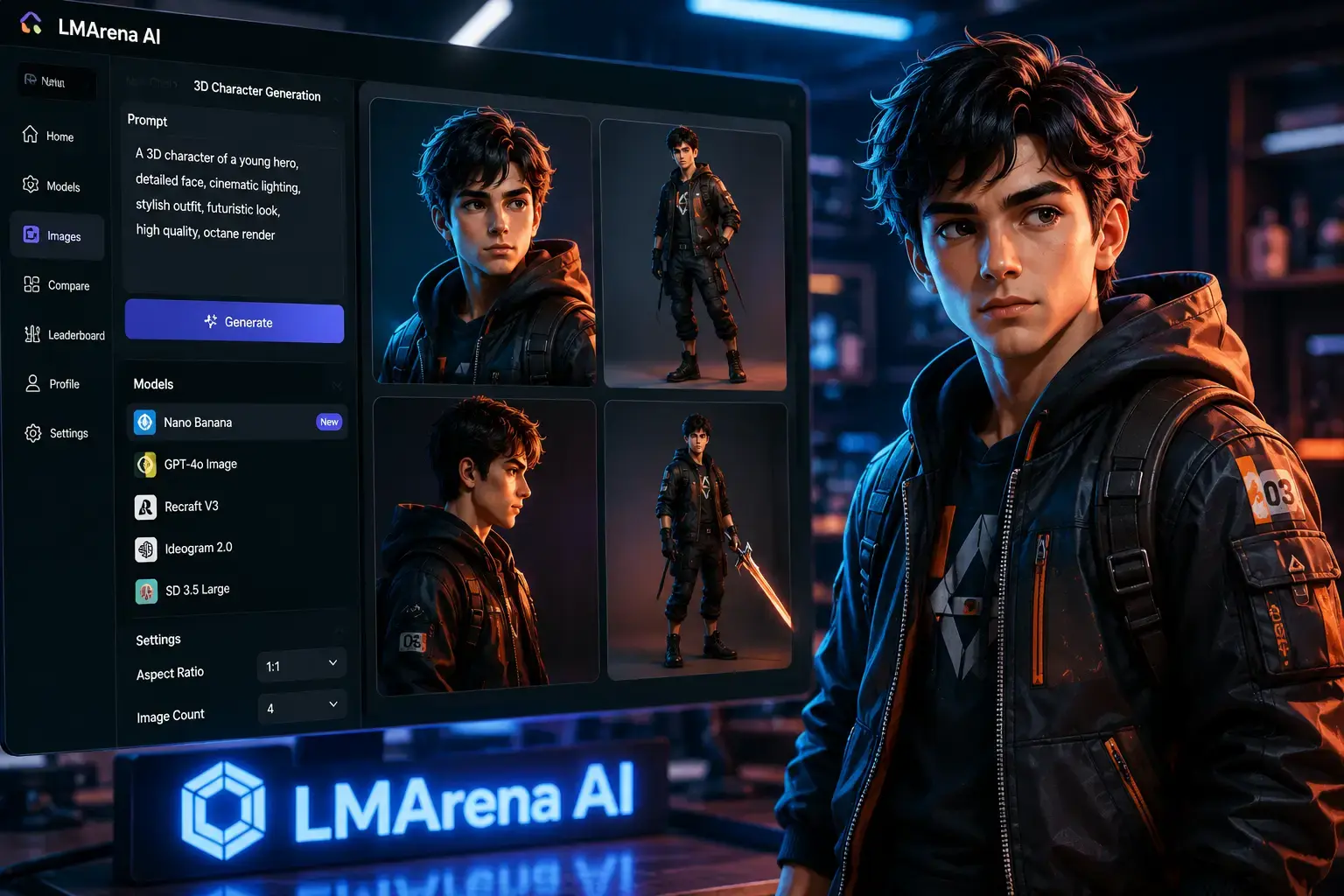 كل ما تحتاج معرفته عن عمل صور ثلاثية الأبعاد باستخدام LMArena AI